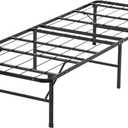 FDW Black Metal Bed Frame Platform Twin Size 14 Inch Heavy Duty Steel Box Spring Mattress Foundation with Storage