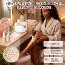 GIRLEARLE White Digital Waxing Kit for Women and Men Sensitive Skin, Wax Warmer Hair Removal at Home with Wax Beads & Silicone Pot, Target Different Types of Brazilian Bikini, Facial, Leg, Full body