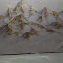 SDYA Grey and Gold Wall Decor Landscape Canvas Paintings 29"x58" Wall Decorations for Living Room Poster for Bedroom Contemporary Art