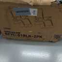 Sweetcrispy Zero Gravity Chairs, Set of 2 Portable Recliner Beach Camping Patio Outdoor Folding Lounge Chair with Cup Holder Trays and Adjustable Pillow for Poolside, Garden, Backyard, Lawn (Black)