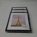 upsimples 11x14 Picture Frame Set of 3, Made of High Definition Glass for 8x10 with Mat or 11x14 Without Mat, Wall and Tabletop Display Photo Frames, Black