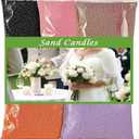 14oz Pearled Candles with Wicks,Wax Granules for Wedding, Christmas Decorations, Halloween & Thanksgiving - Candles Sand for DIY Enthusiasts & Home Decorators (Mix)