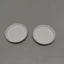 Braque Ceramic Plant Saucer 4.9 Inch, 2 Pack Round White Flower Plant Saucers for Holding Water Drips and Soil, Ceramic Drainage Tray for Plant Pots, Include Silicone Feet Protect Surface