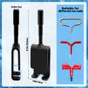 2 PCS Universal Ice Anchor Tools, Heavy Duty Ice Fishing Anchor Power Drill Adapter, Ice House Anchors for Ice Insert Sewing, Durable Metal Winter Ice Fishing Accessories for Ice Shanty Tent Setup