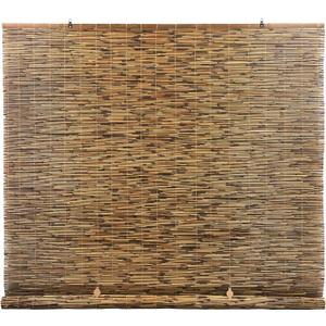 Radiance Cordless Bamboo Blinds - Waterproof Roller Shades for Porch, Patio & Interior Windows - Roll-up Bamboo Shades for Inside Mount - Indoor & Outdoor Privacy Screen - Cocoa, 48"W x 72"L, 3370748E