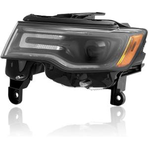 Headlight Assembly Fit for 2016-2021 Grand Cherokee, Xenon/HID Headlamp, w/LED DRL, Driver Left Side, Replace 68266649AH 68266647AD