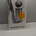 simplehuman 30 Liter / 8 Gallon Round Step Trash Can, Brushed Stainless Steel