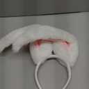 Bunny Ears Headbands Furry Rabbit Ear Headband Party Prom Cosplay Headwear Costume Hair Accessories for Women (White)