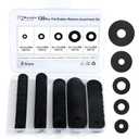 120Pcs Flat Rubber Washers Assortment Kit,16/18/20/25/30mm Black Washer, Vibration Absorbing Pads Sealing Rubber Washers for Faucets Garden Bolts Screws Hose Plumbing Shower Head- 5 Sizes
