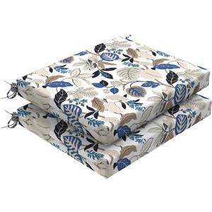 Set of 2 Outdoor Square Chair Cushions 18.5"x16"x2" for Patio, Water Resistant Patio Dining Seat Pads Replacement for Kitchen Garden and Outdoor Furniture Decoration - Breeze Leaves Beige Set of 2 Outdoor Square Chair Cushions 18.5"x16"x2" for Patio, Water Resistant Patio Dining Seat Pads Replacement for Kitchen Garden and Outdoor Furniture Decoration - Breeze Leaves Beige