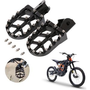 Dirt Bike Foot Pegs Motorcycle Footpegs Foot Pedals Rests CNC for Sur Ron Light Bee S/X Segway X260 X160 Talaria Sting MX3 MX4 Talaria XXX Taparia Black