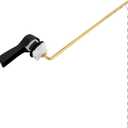 Hibbent Universal Metal Front Mount Toilet Handle Replacement Kit, Brass Toilet Flush Tank Lever with Stainless Steel Flapper Chains for Most Toilets, Matte Black Finish