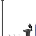 Obcursco Boat Stern Lights, Telescoping Pole 27"-48" LED Anchor Light with Base, 12V Adjustable 3NM 360 Navigation Lighting for Pontoon, Yacht, Bass, and Fishing Boats (27"-48", Black)