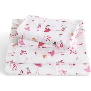 LONAVA Queen Sheet Set Kids - 4 Pieces Soft Microfiber Cartoon Style Bedsheets for Boys Girls Teens, Oeko TEX, Breathable Deep Pocket Sheets, (Ballernia)