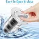 Marine Deck Filler 1-1/2" Keyless Fuel Cap - Stainless Steel Boat Gas Cap with Safety Lock & Anti-Loss Chain for Yachts, Sailboats (38mm)