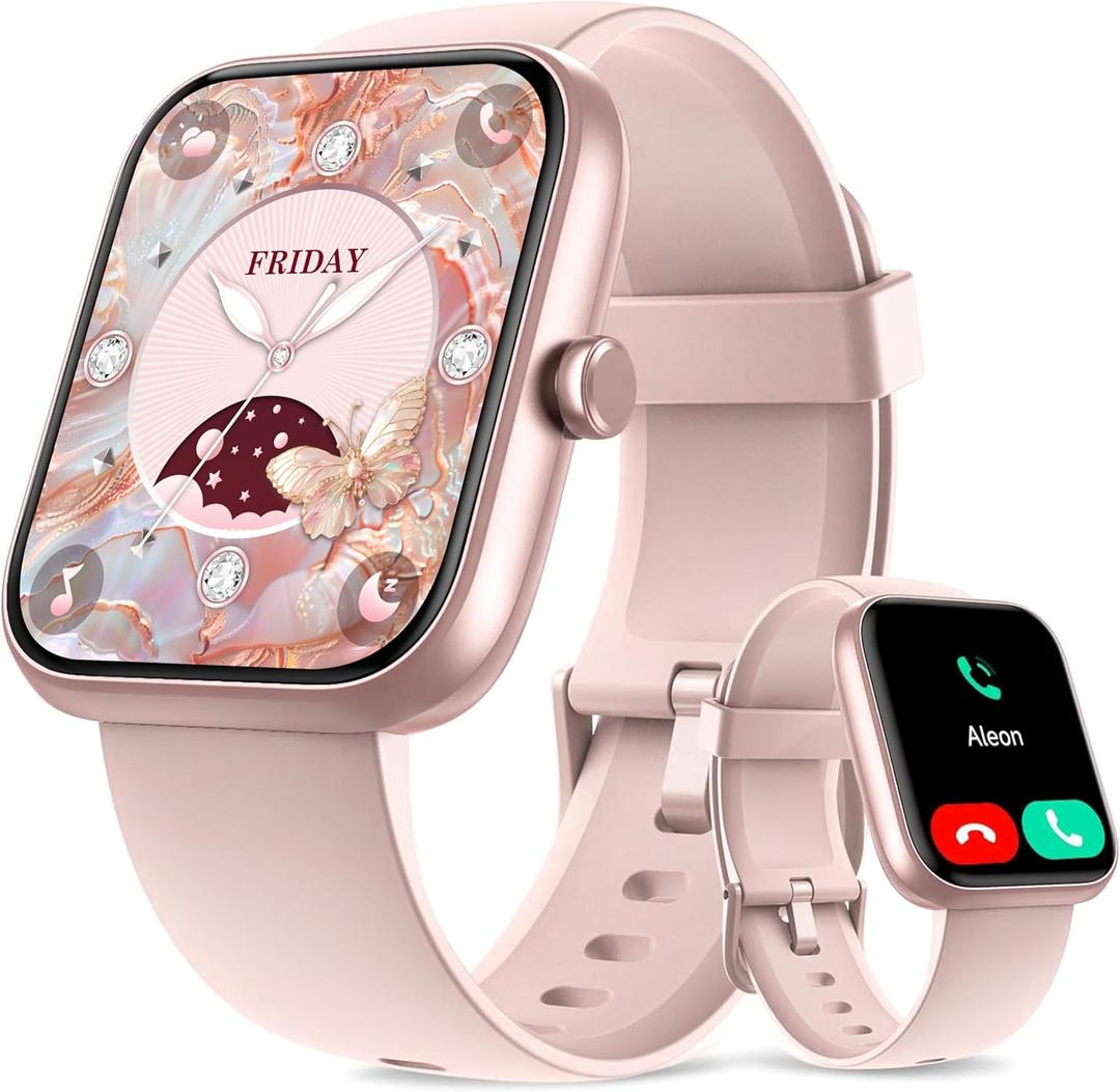 Smart Watch, 44mm Smartwatch Answer Make Calls, Alexa 1.83" Fitness Watch, IP68 Waterproof Fitness Tracker Women Men, Heart Rate/Sleep Monitor, 100+ Sports Pedometer Watch for Android & iOS Phone