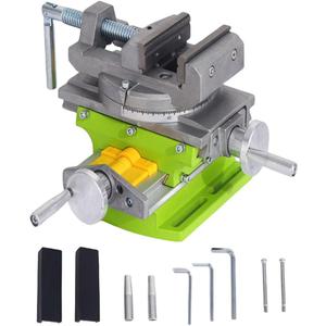 Rotary Table 90  3" Cross Slide Drill Press Vise Horizontal Precision Milling Drilling Machine Vernier Reading Milling Drilling Boring