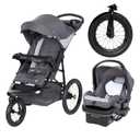 Baby Trend Expedition Zero Flat Jogger Travel System with LED Lights, Dash Grey, Stroller + Car Seat