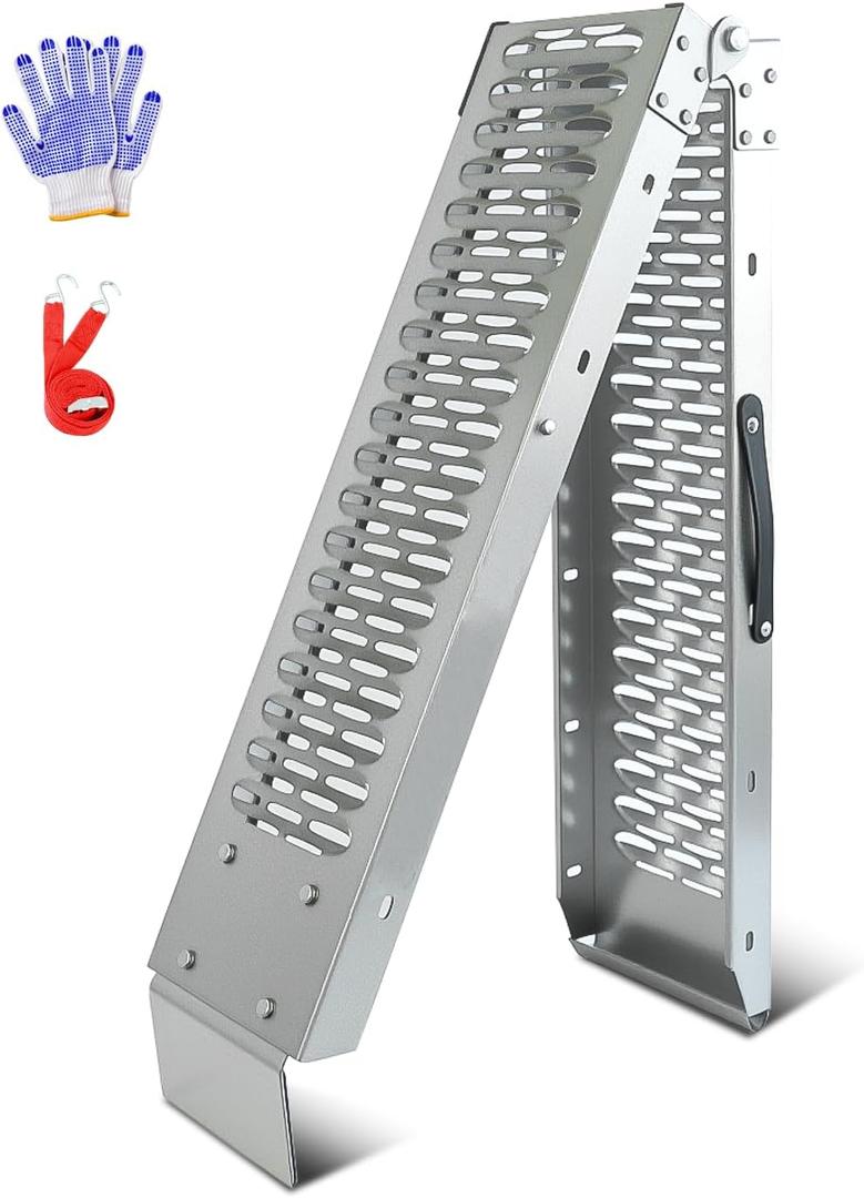 Ruedamann 67" Folding Motorcycle Ramp, 500 lbs Capacity, 1PC