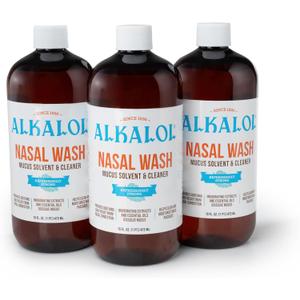 Alkalol Solution Original Nasal Wash, 3 Count -16 fl oz, 16 fl oz (pack of 3)