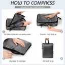 5 Pack Compression Packing Cubes for Travel Space Saving Cubes Luggage Organizer for Suitcase(Mixed Gray,M)