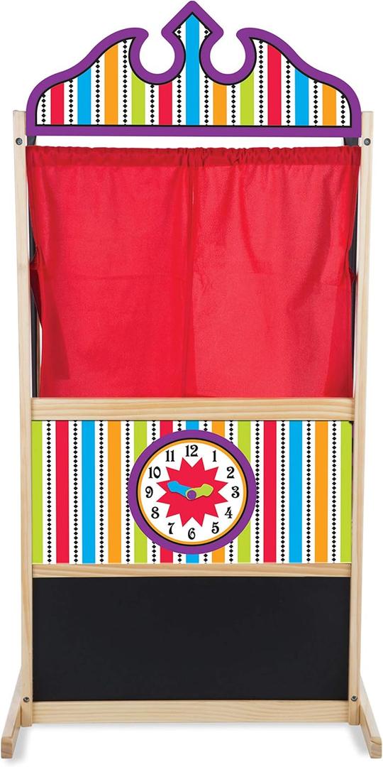 Melissa & Doug Deluxe Puppet Theater - Sturdy Wooden Construction, Age 6+, 47.0 X 14.5 X 3.15