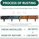 PROWORX Corten Steel Rust Landscape Edging Border, 5 Pack 42L x 7H Weather Resistant Bendable Metal Garden Lawn Edging for Landscaping, Yard Pathway (16.5 Ft Total)