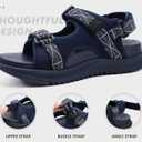 ONCAI Men's Hiking Sandals with Arch Support Mesh Athletic Walking Sandalias Summer Outdoor Cushion Thick Rubber Soles and Recovery Sports Fisherman Sandals Size 7-15