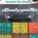 4 Pack Shipping Container Bridge Fitting Clamp/ 280 mm Galvanized Screw Clamp by Container Nut/Rail Shipping Container Accessories Wheels Kit/to Connect Shipping Containers Together…