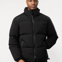 Men's Winter Puffer Jacket, Black, Size M