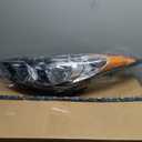 Headlight Assembly for Hyundai Elantra 2011-2013 (All Bulbs Included), Passenger & Driver Side Halogen Headlamp with Clear Lens Black Housing Amber Reflector, 1 Pair, 92101-3y000 HY2503161