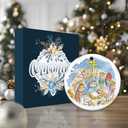 4 x Nativity Scene Ornament 2025  Cute Baby Jesus, Mary & Joseph Ceramic Ornament  Religious Christian Christmas Tree Decoration  Kids Nativity Gift, Faith Holiday Dcor, Christian Keepsake 2024