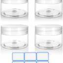4 Pack 1 Oz (30ml) travel containers for creams Leak Proof with Labels