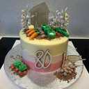 Gardening Theme Cake Topper,Shed Garden Allotment Yard Wooden Cake Topper Set,Spade Shed Watering Can Wellington Boots Cake Topper for Retirement Golden Birthday