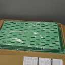 SPACEKEEPER Green 3-Tier Rolling Storage Cart, Bathroom & Kitchen Organizer, Modern Plastic Frame, Adjustable Shelves