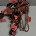 41 inch Artificial Fall Leaves Stem Fake Autumn Foliage Branches Citrus Leaf for Home Kitchen Farmhouse Vase Thanksgiving Table Centerpieces Party Decor Burgundy (Red)