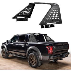 Modular Sport Roll Bar with Molle Panels System, No Drilling Installation Universal for Full-Size Trucks (Black)