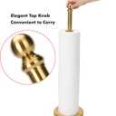 Toilet Paper Holder Stand Holding Up to 5 Paper Rolls, Free-Standing Spare Rolls Storage Holder, Stainless Steel (Brushed Gold)