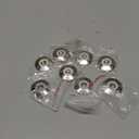 8 Pcs 25 x 4mm Universal Copper Speaker Spikes Pads Speaker Shock Base Pad Isolation Stand Feet Cone Base Mats Floor Disc(Silver)