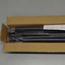 Shower Curtain Rod Adjustable 43-92 inch, 1"Diameter Spring Tension Curtain Rod No Drill, Anti-Rust Non-Slip Shower Rod, Black Shower Curtain Rod for Bathroom Tension