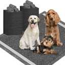 IMMCUTE Extra Large 36"X36" Charcoal Training Pads for Dogs, 30 Count, Activated Carbon Odor Control, XL Pads with Adhesive Strip (Black)