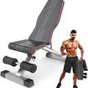 Yoleo Adjustable Weight Bench, 660LBS Stable & Foldable Workout Bench for Home Gym, Multi-Purpose Bench Press for Full Body Exercise or Strength Training Incline Decline Flat