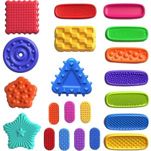 22 Pack Fidget Toys Adult Sensory Stone for Gift | Textured Soft Worry Stone for Autism Men Calming | Fidget Stress Toys for Students Anxiety Relief | Quiet Small prizes Fidget Toys