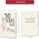 6 x Funny 50th Birthday Card for Men Him, Happy 50 Year Old Birthday Gifts for Men Him, Happy 50th Birthday Card Gifts for Husband from Wife, 1974 Birthday Gifts for Men, 50th Bday Decorations for Men