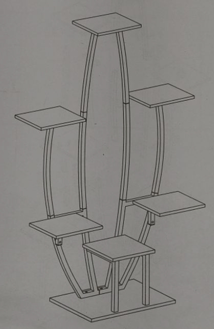 Plant Stand Indoor - 7 Tiered Corner Plant Shelf Indoor, 43" Tall Plant Stands for Indoor Plants, Metal Plant Shelves, Flower Plant Holder for Living Room, Balcony, Patio Decor