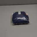 Tankaneo Womens Puff Sleeve Tops Blouse Color Block Half Zip V Neck Pullover Trendy Summer Casual Loose Fit Shirts Navy, Size: M