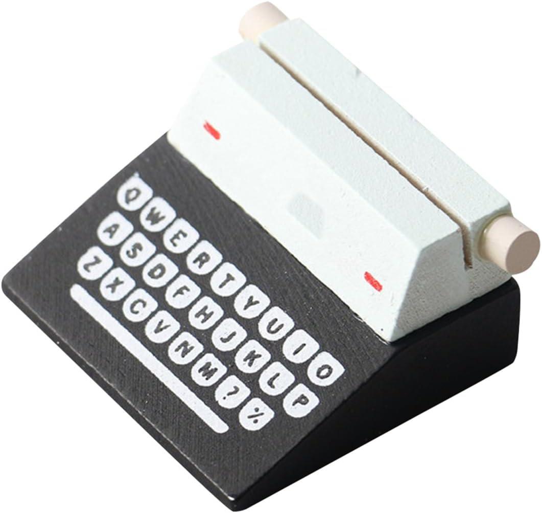 Miniature Dollhouse Typewriter Model Retro Mini Typewriter Decor Vintage Style Small Scale Home Office Accessory