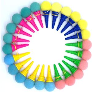 24 Pcs 4inch Ice Cream Foam Ball Launcher,Mini Ice Cream Cone Shooter Toys for Kids,Children,Carnival Prize,Party Favors
