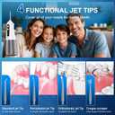 Water Flosser for Teeth Cleaning Pick: Portable Cordless Oral Irrigator350ML, 4 Modes 4 nozzles,IPX7 Waterproof Rechargeable Design Perfect for Travel and Daily Deep Cleaning Gum Care at Home