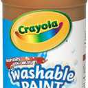 Crayola Washable Nontoxic Paint, 16 Fluid Ounce, Assorted Colors (Pack of 6)